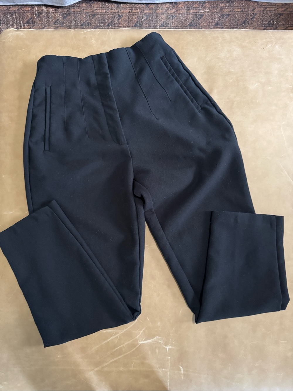 Zara Black High-Waist Tapered Pants